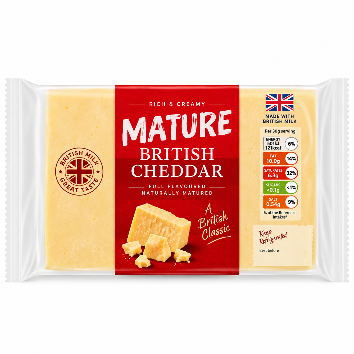 British Mature Cheddar Cheese 220g