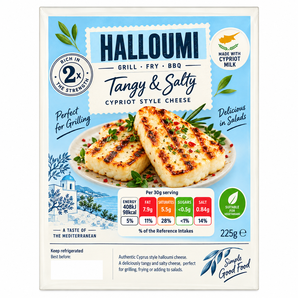 Cypriot Halloumi Cheese 225g