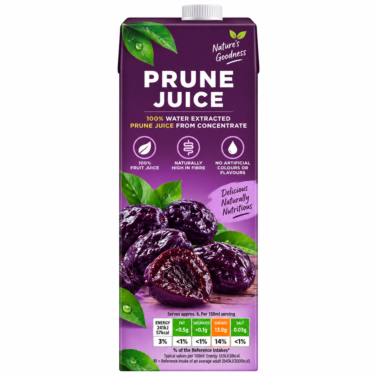 Pure 100% Prune Juice 1 Litre