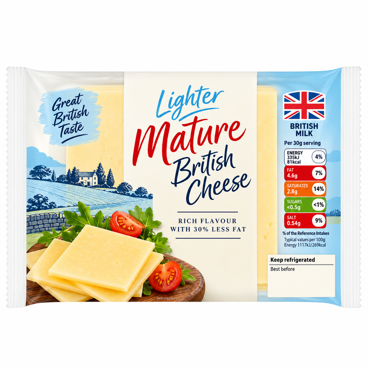 British Lighter Mature Cheese 400g