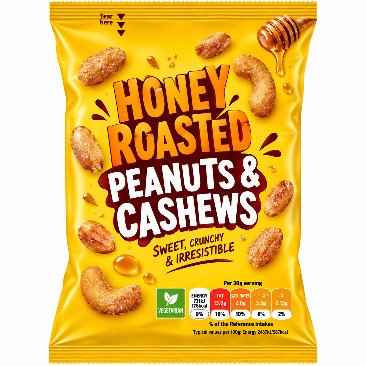 Sweet & Salty Peanuts & Cashews 200g