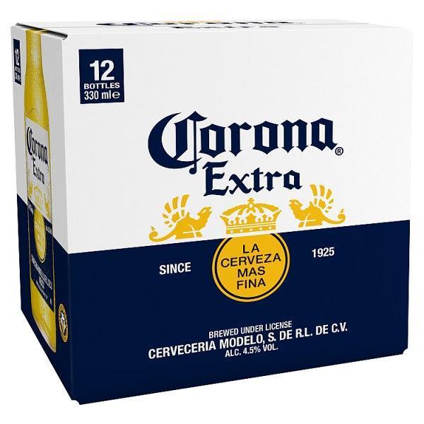 Corona Extra Premium Lager Beer Bottles 12x330ml