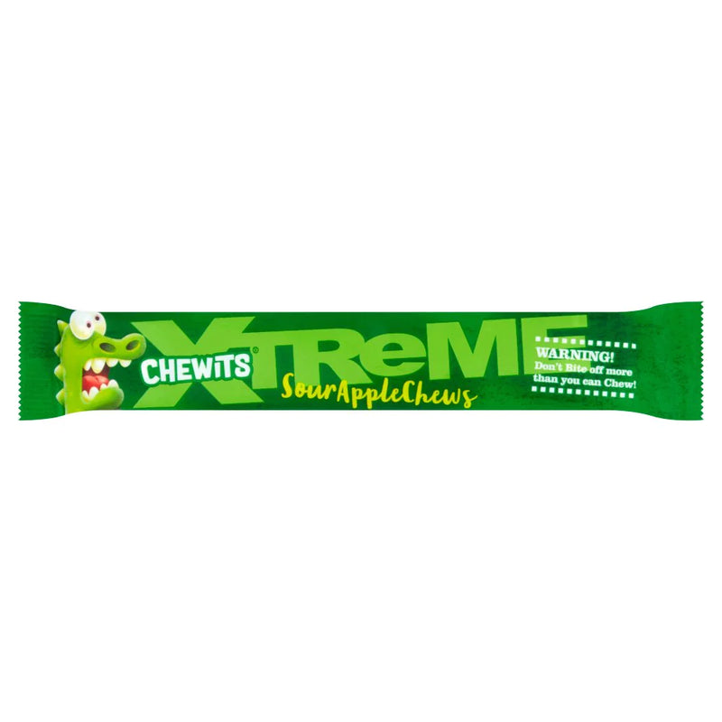 Chewits Xtreme Sour Apple Chews 31g - Moo Local