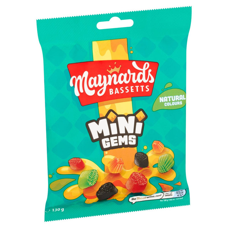 Maynards Bassetts Mini Gems Sweets Bag 130g