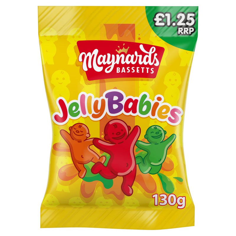 Maynards Bassetts Jelly Babies Sweets Bag 130g - Moo Local