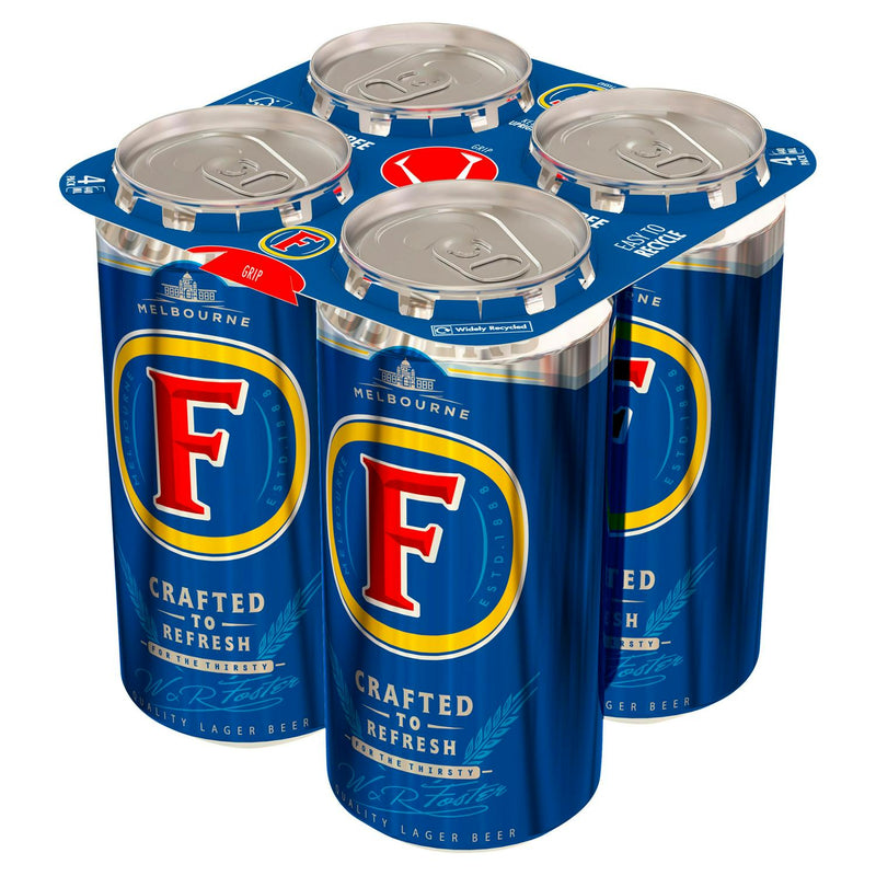 Foster's Lager Beer Cans 4 x 440ml - Moo Local