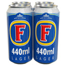 Foster's Lager Beer Cans 4 x 440ml - Moo Local