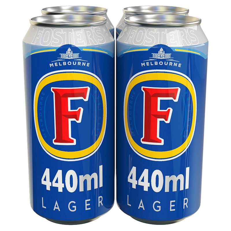 Foster's Lager Beer Cans 4 x 440ml - Moo Local