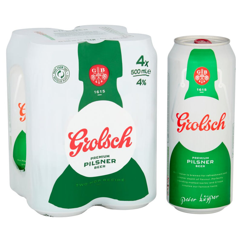 Grolsch Premium Pilsner Beer 4 x 500ml