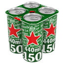 Heineken Premium Lager Beer Cans 4 x 440ml - Moo Local