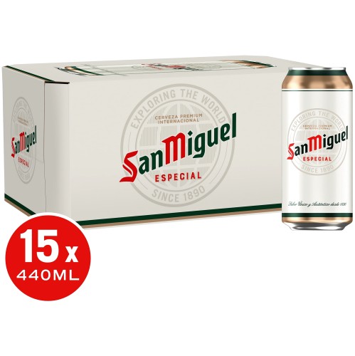 San Miguel Premium Lager Beer Cans 15x440ml
