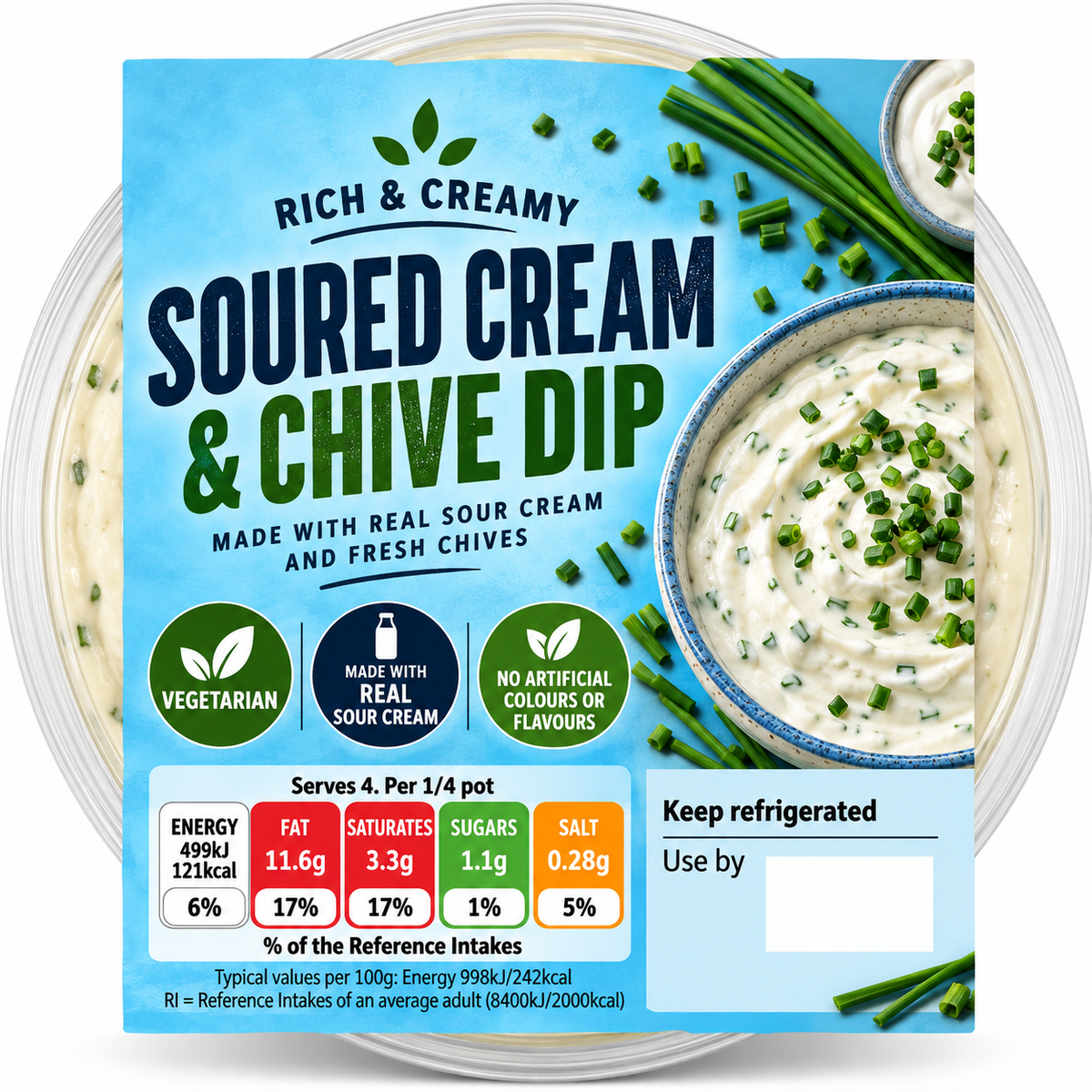 Soured Cream & Chive Dips 200g [Retailer's Own Brand]