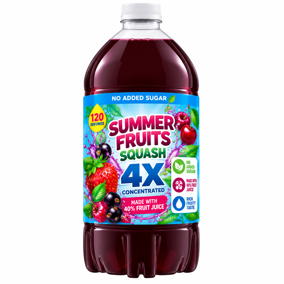 Quadruple Strength Summer Fruits Squash 1.5 Litre