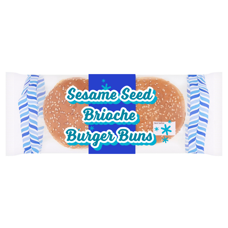 Brioche Sesame Seed Burger Buns x4 [Retailer's Own Brand]