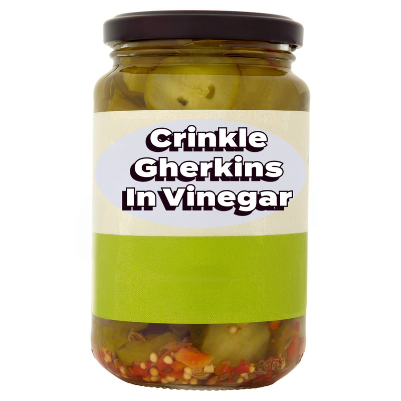 Crinkle Gherkins in Vinegar 340g