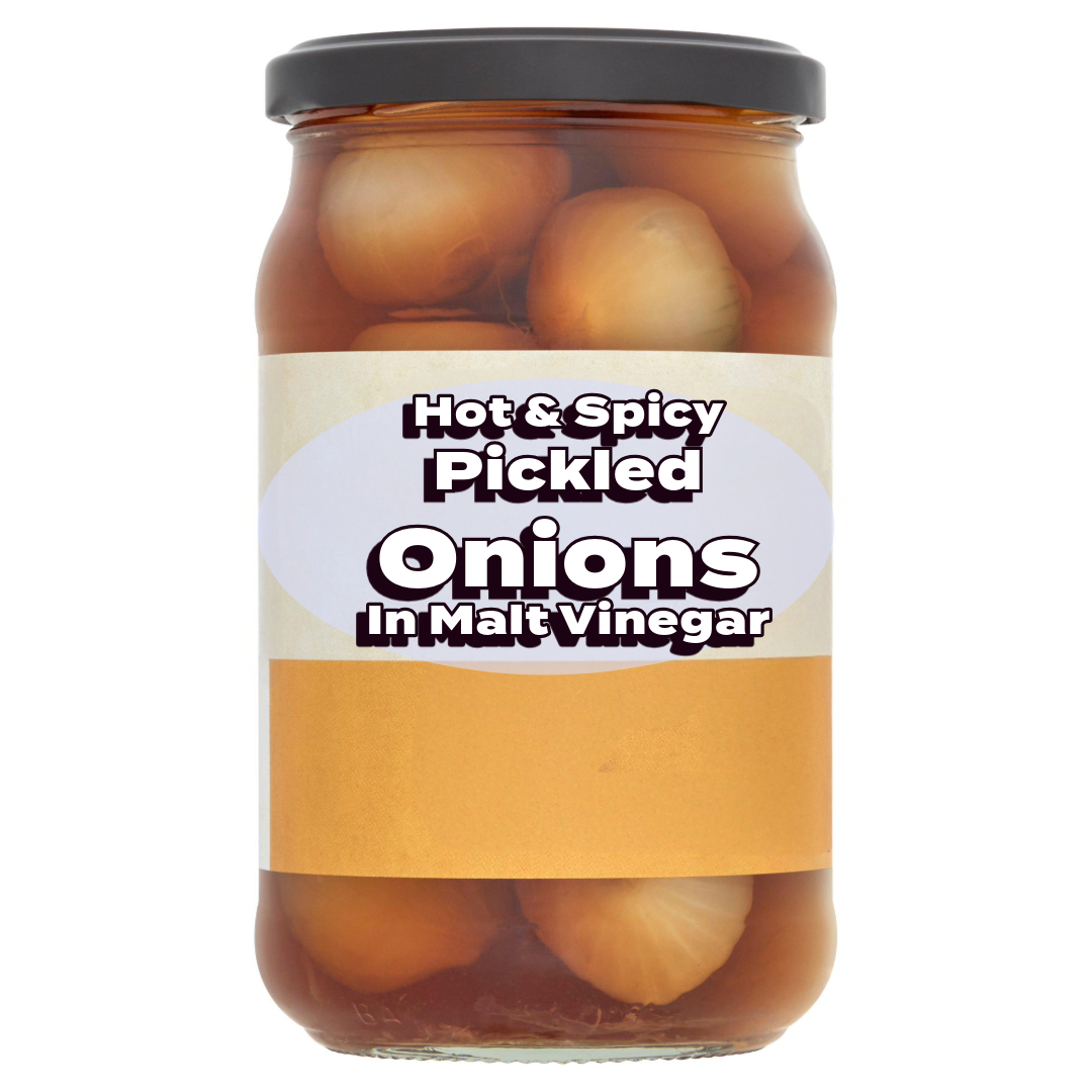 Hot & Spicy Pickled Onions in Malt Vinegar 440g