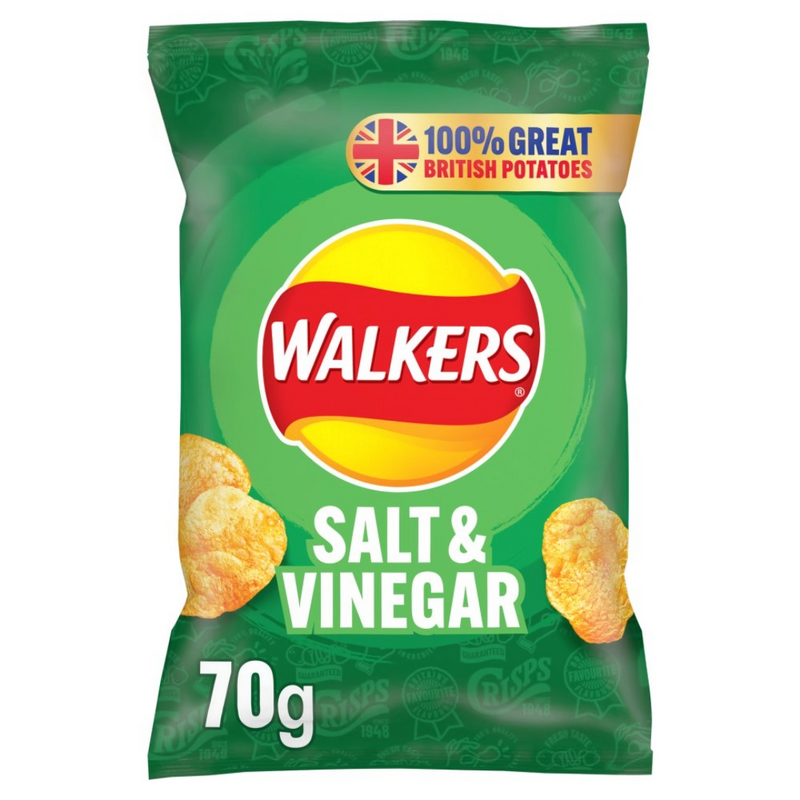 Walkers Salt & Vinegar Crisps 70g