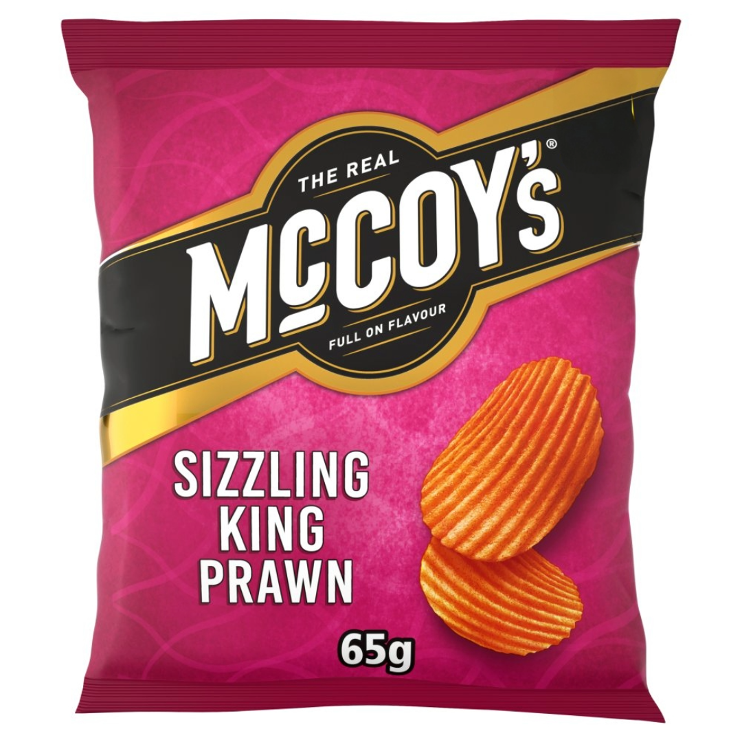 McCoy's Sizzling King Prawn Sharing Crisps 65g