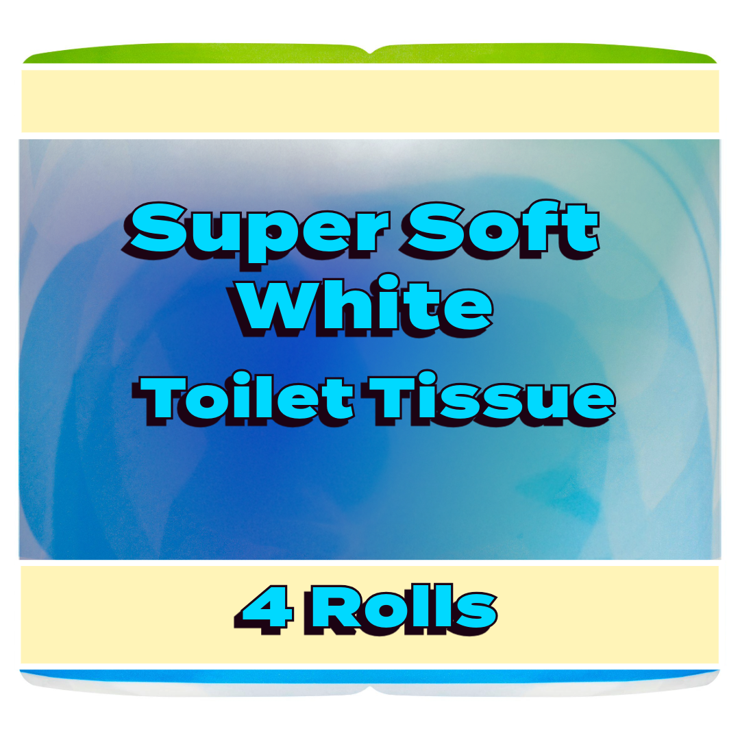 Super Soft White Toilet Tissue Double Rolls x4 Rolls [Retailer's Own Brand]