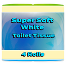 Super Soft White Toilet Tissue Double Rolls x4 Rolls [Retailer's Own Brand]