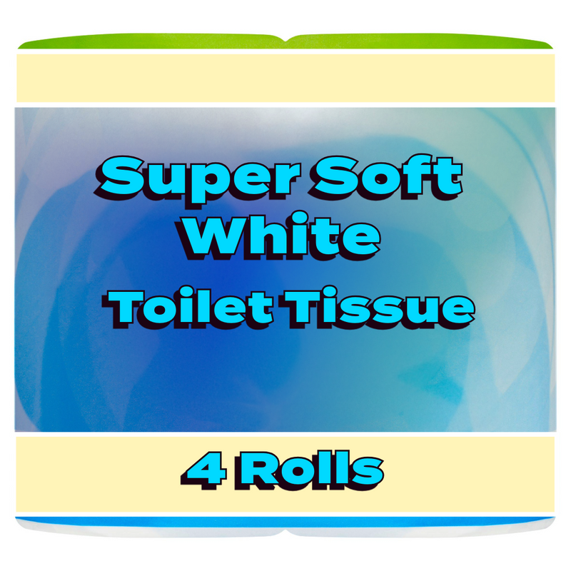 Super Soft White Toilet Tissue Double Rolls x4 Rolls [Retailer's Own Brand]