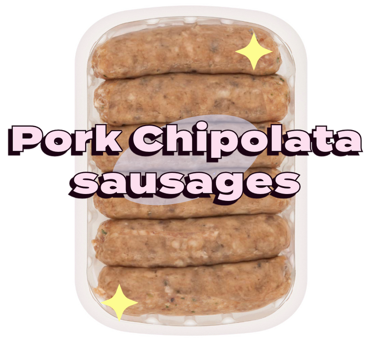 British Pork Chipolata sausages x12 375g