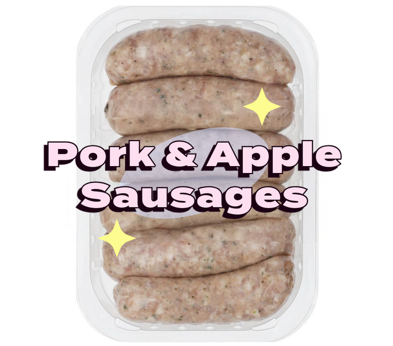 British Pork & Apple Sausages x6 400g