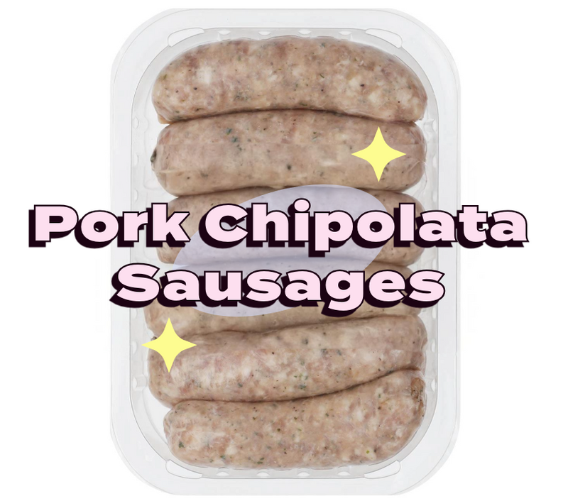 British Pork Chipolata sausages x12 375g