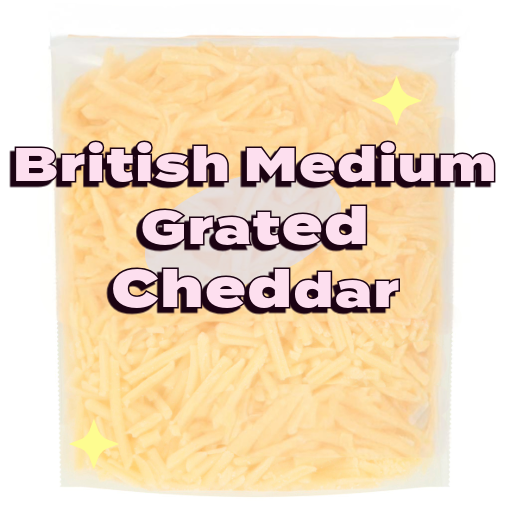 British Medium Grated Cheddar Cheese 250g