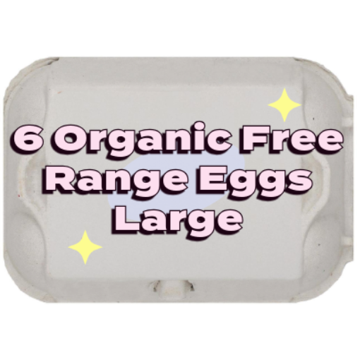 British Medium Free Range Organic Eggs  x6 [Retailer's Own Brand]