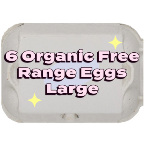 British Medium Free Range Organic Eggs  x6