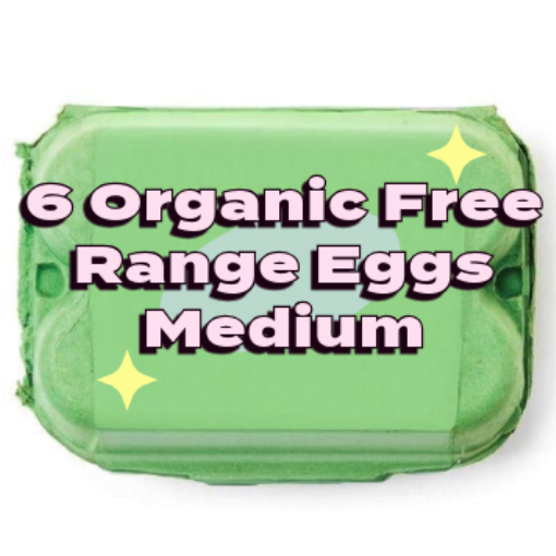 British Medium Free Range Organic Eggs  x6 [Retailer's Own Brand]