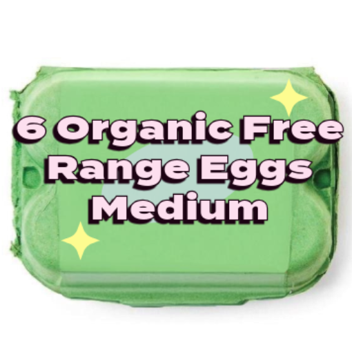 British Medium Free Range Organic Eggs  x6