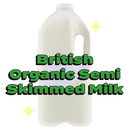 British Organic Semi Skimmed Milk 2.27L / 4 Pints
