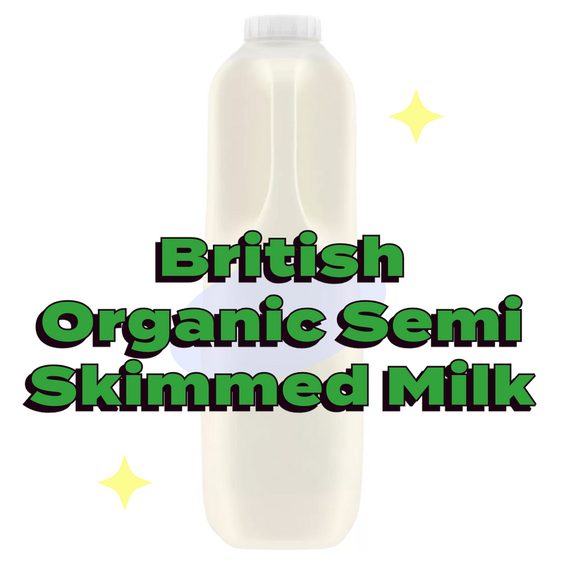 British Organic Semi Skimmed Milk 1.13L /2 pints