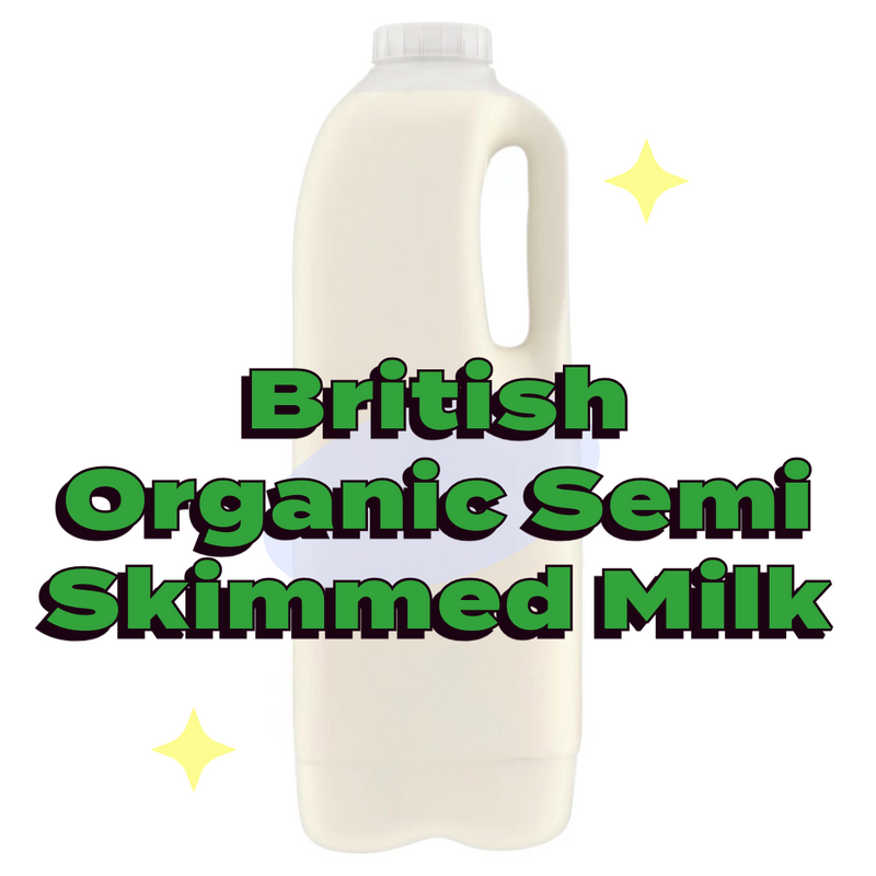British Organic Semi Skimmed Milk 1.13L /2 pints