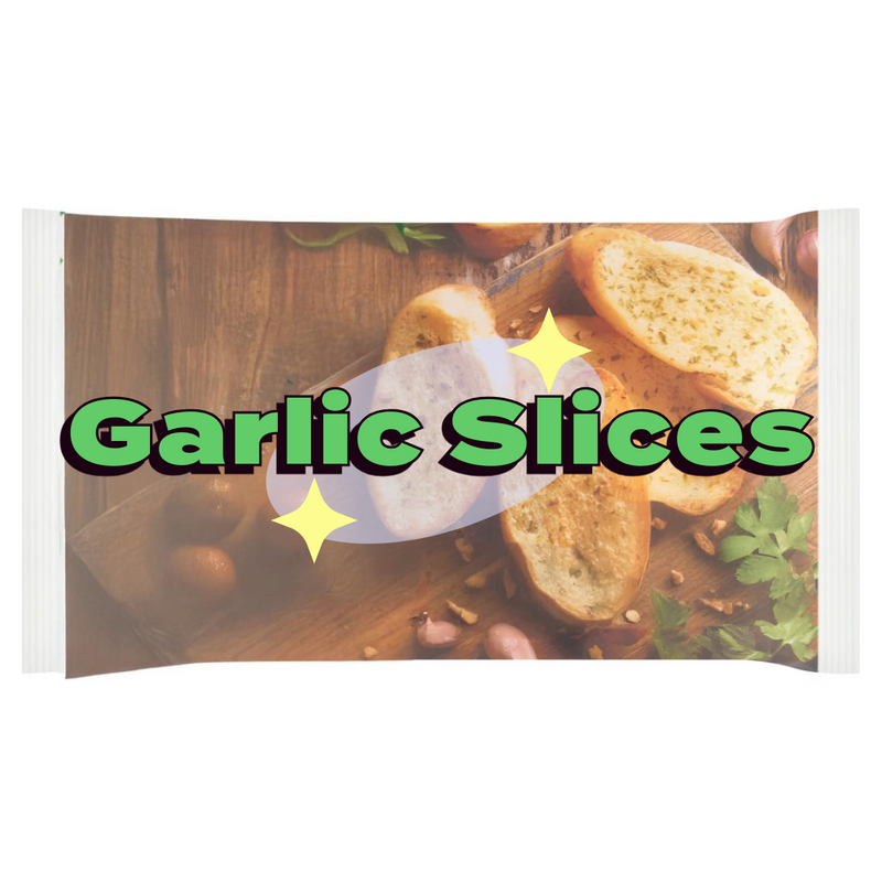 Garlic Slices with a Parsley Topping x8