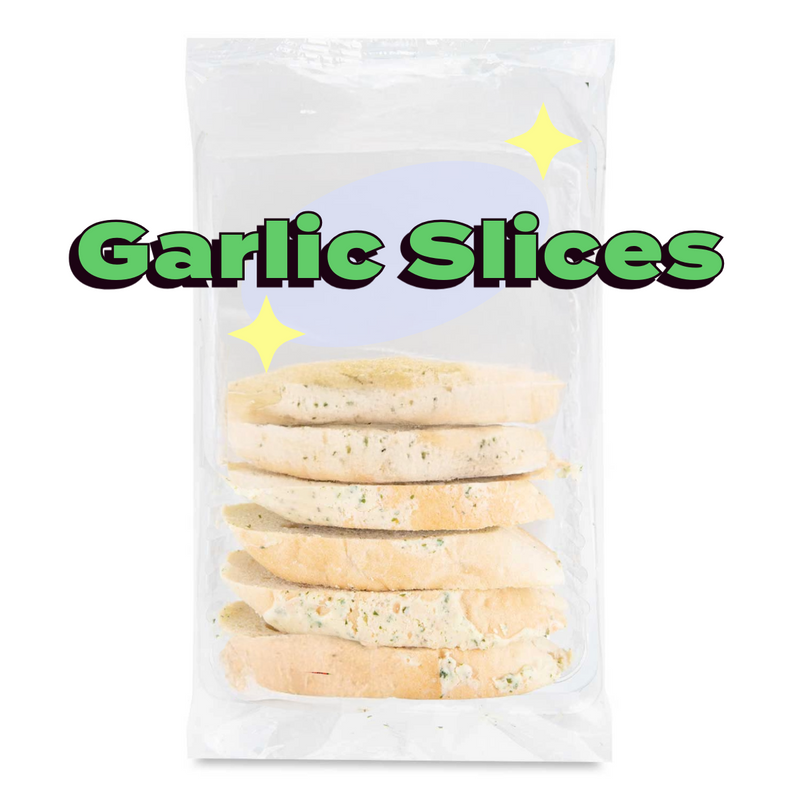 Garlic Slices with a Parsley Topping x8