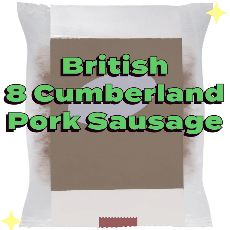 Butcher's choice Cumberland British Pork Sausage x8 454g