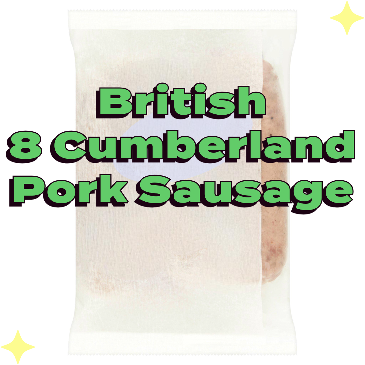 Butcher's choice Cumberland British Pork Sausage x8 454g