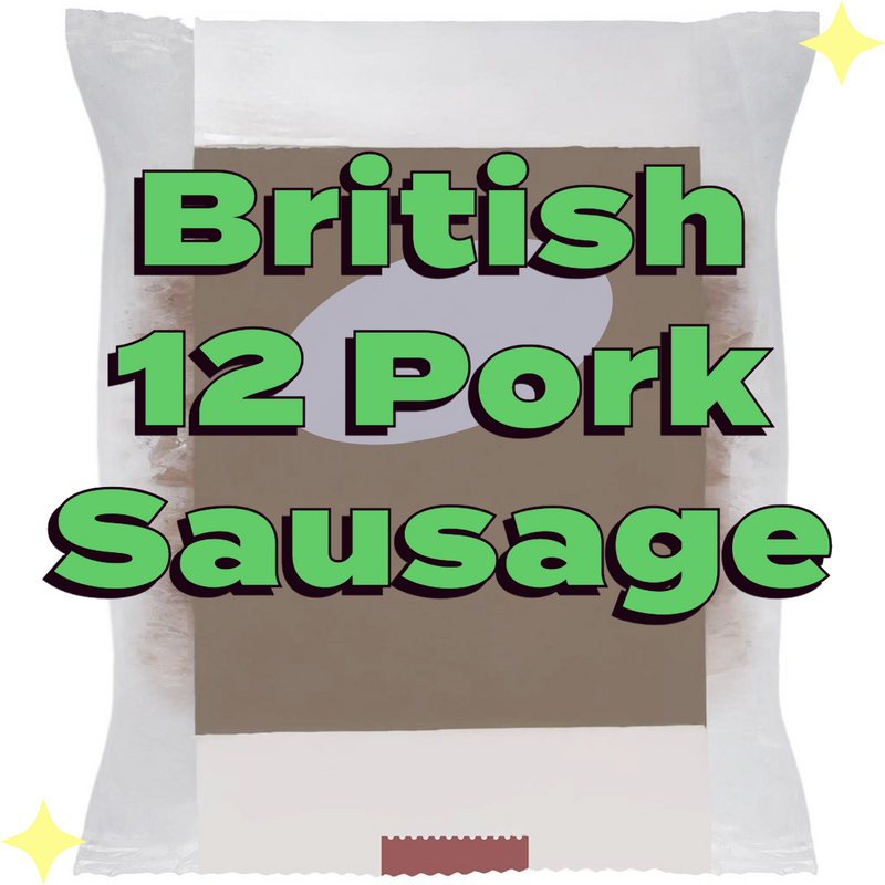 Butcher's choice British Pork Sausage x12 681g