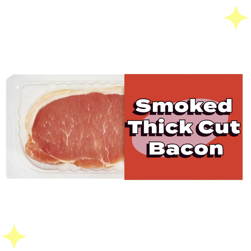 Smoked Thick Cut Back Bacon Rashers X6 300g