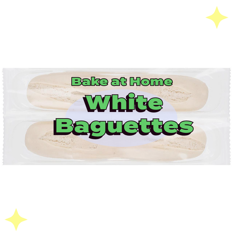 White Bake At Home Baguettes x 2