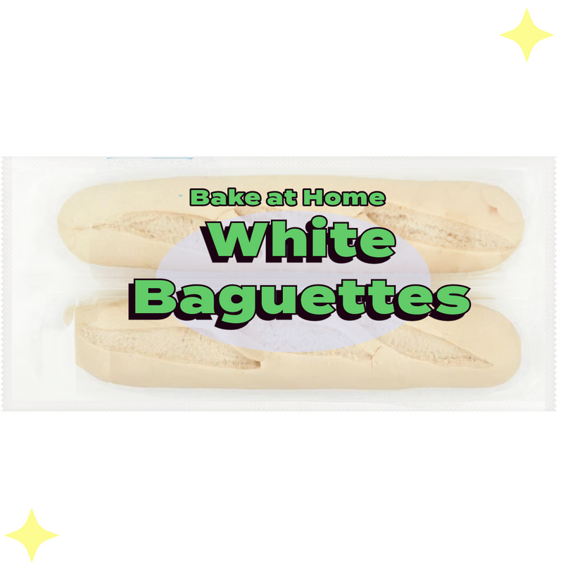 White Bake At Home Baguettes x 2