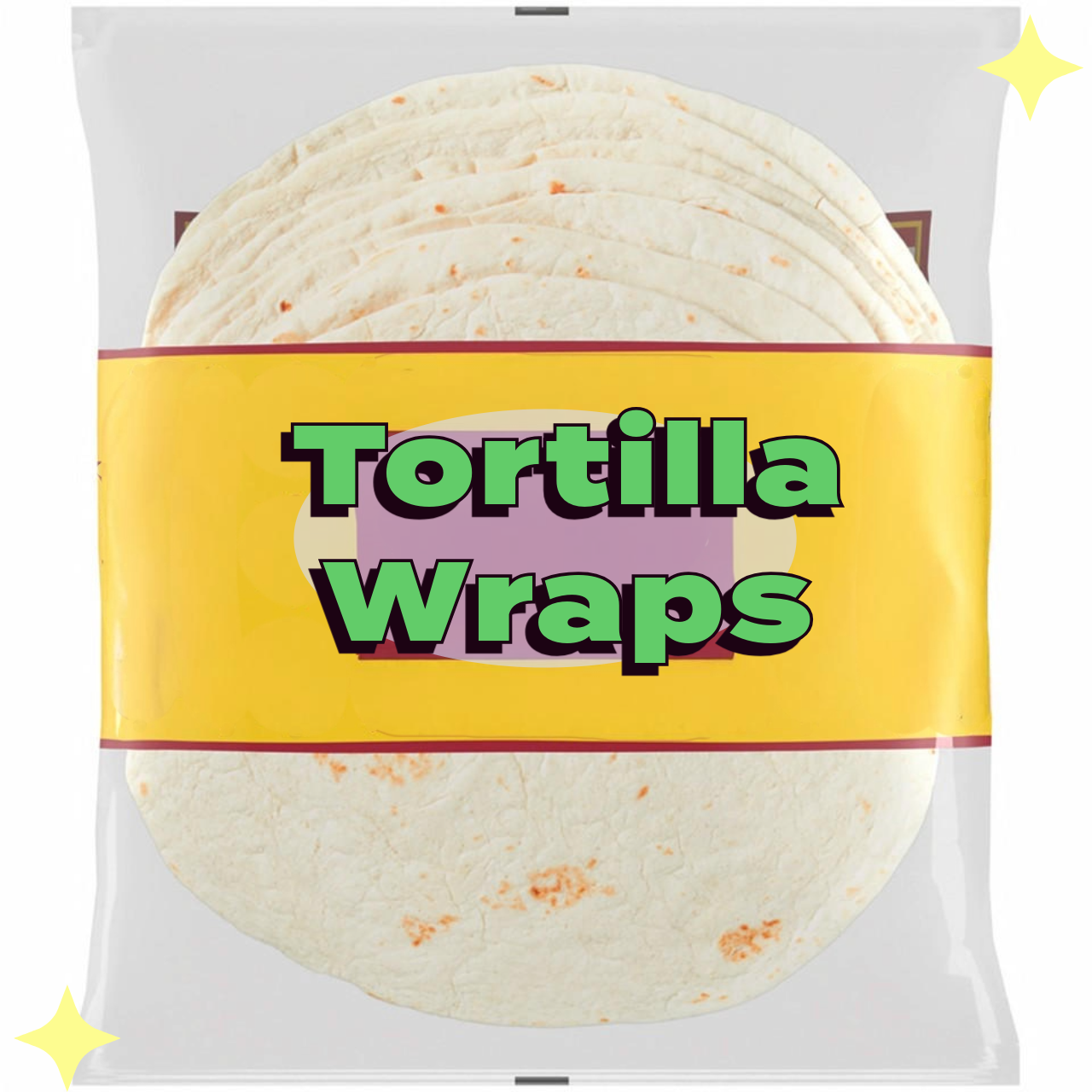 Plain Tortilla Wraps x8