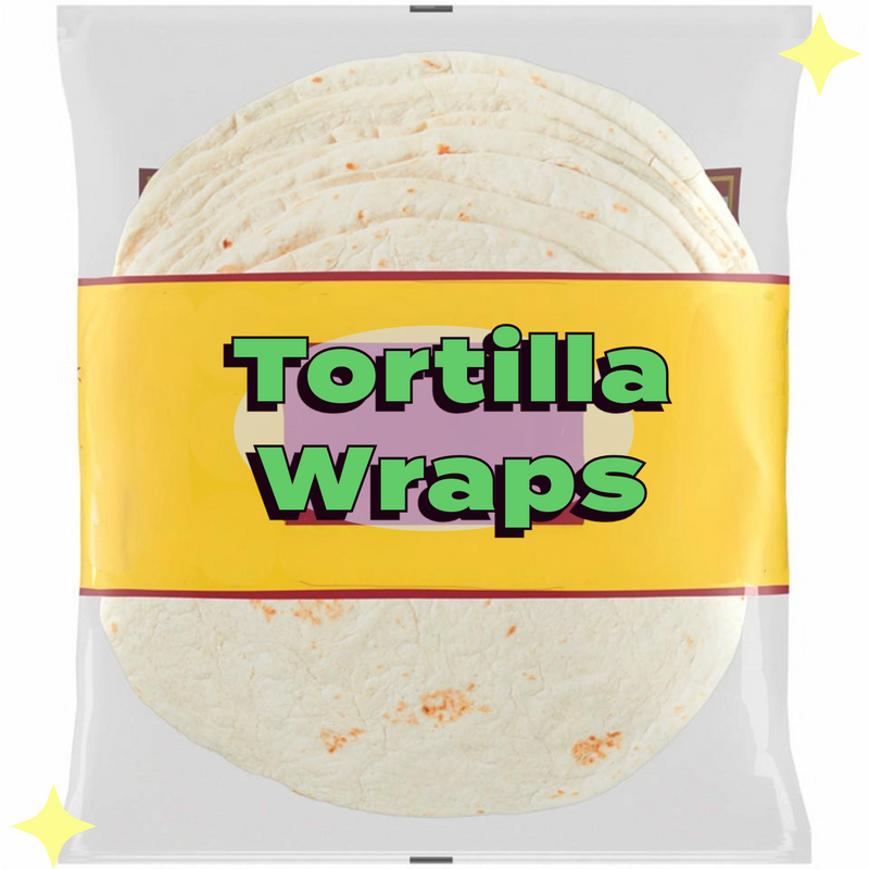 Plain Tortilla Wraps 1x8 pack