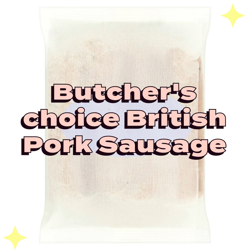 Butcher's choice British Pork Sausage x8 454g