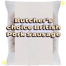 Butcher's choice British Pork Sausage x8 454g