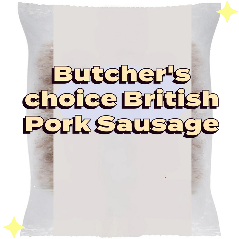 Butcher's choice British Pork Sausage x8 454g