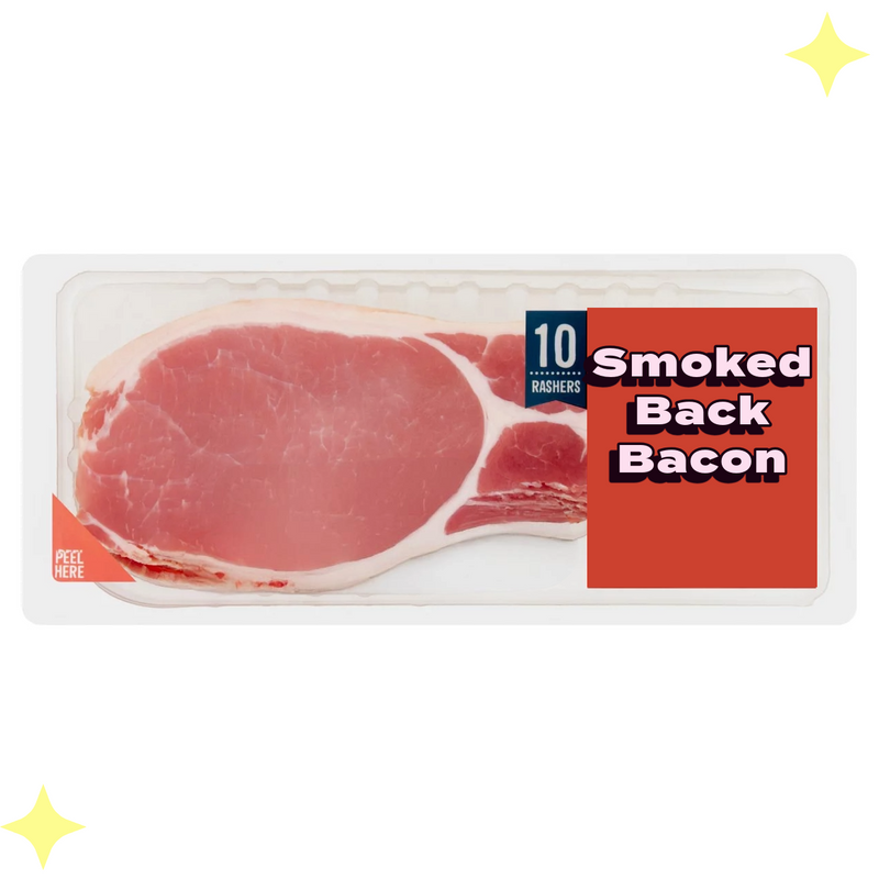 Smoked Back Bacon Rashers x10 300g